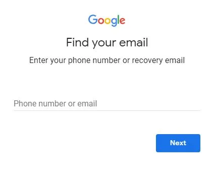 Find Gmail Lost Account